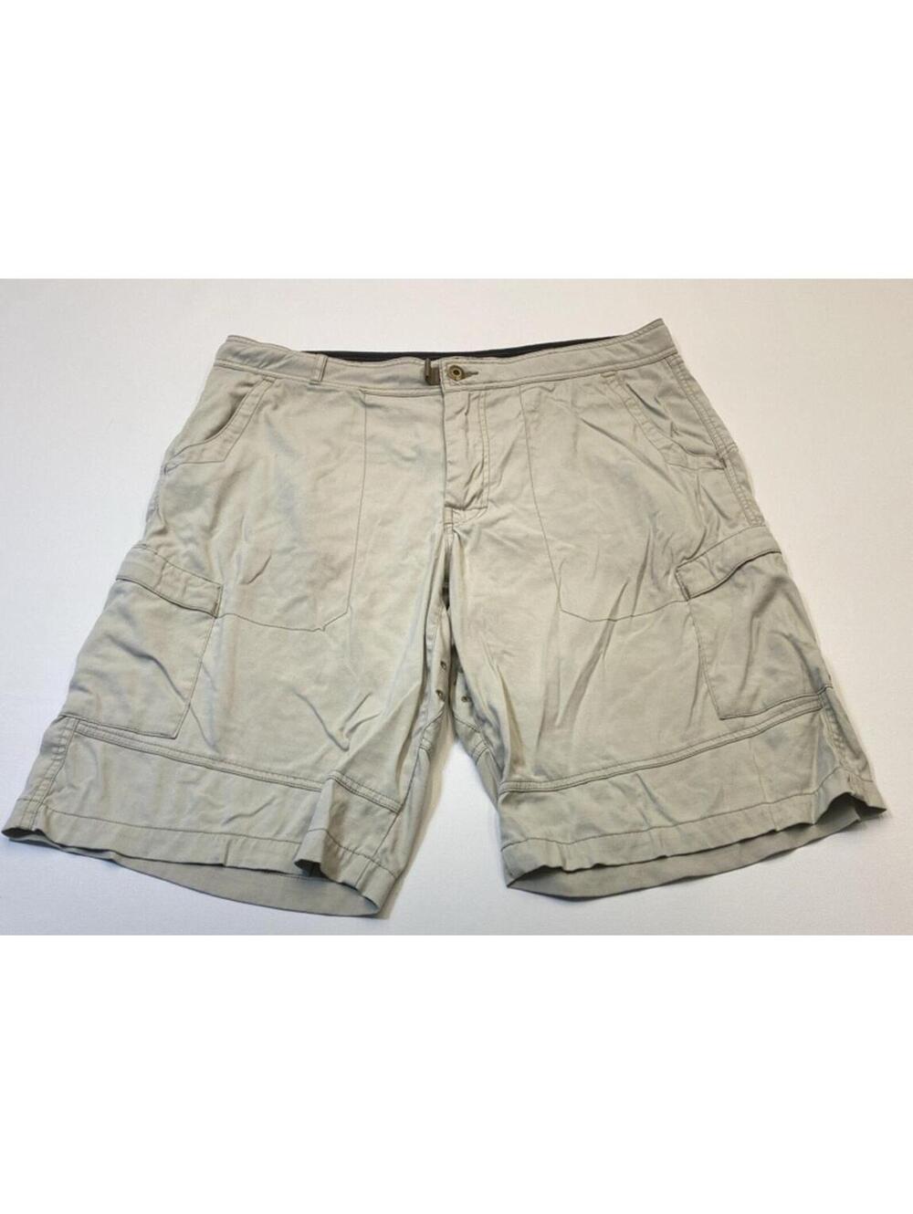 prAna Beige Cargo Hiking Shorts Men's Large 38x12 Casual Outdoors 9983